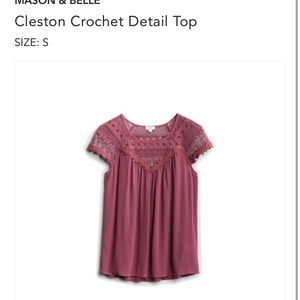 Mason & Bell Crochet Detail top- Small